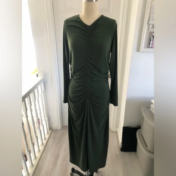 Michael Kors Ruched Matte Jersey Dress . Michael Kors Ruched Matte Jersey Dress .